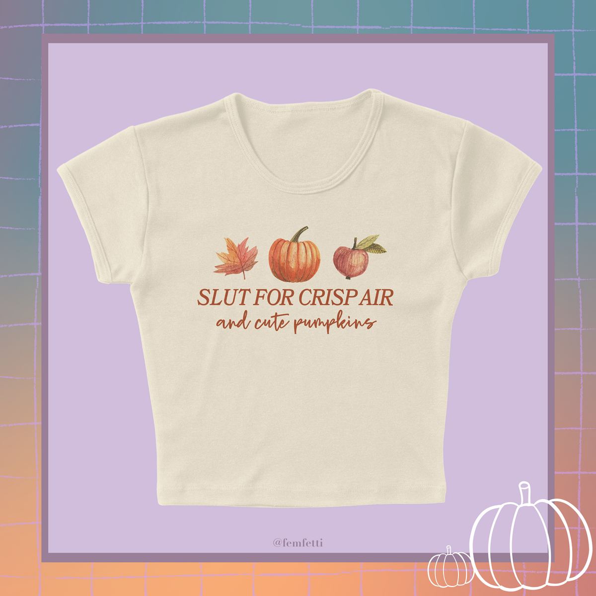 Crisp Air Lover Micro Rib Baby Tee