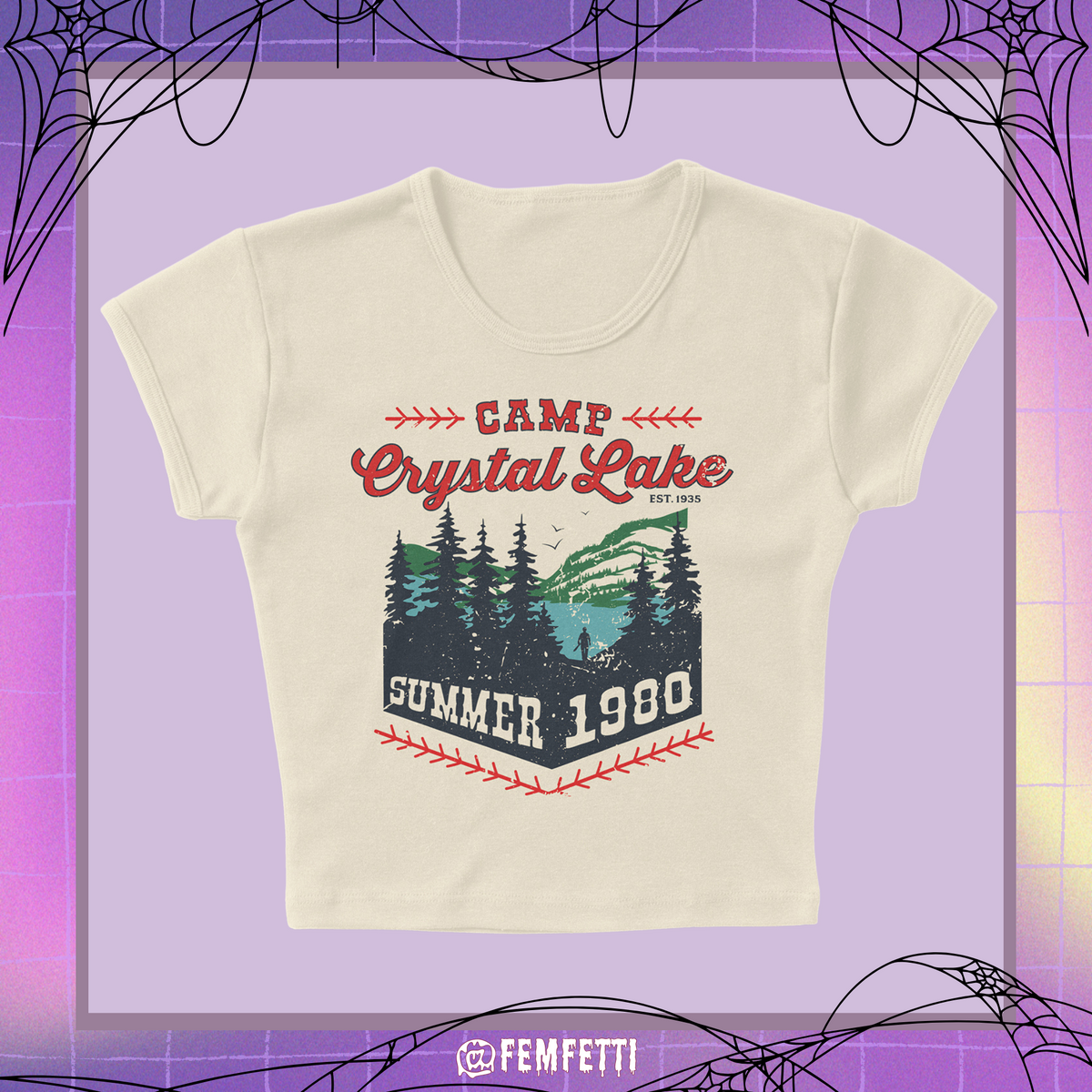 Camp Crystal Lake Micro Rib Baby Tee