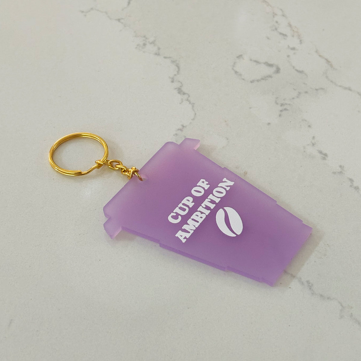 Cup of Ambition Coffee Outline Keychain