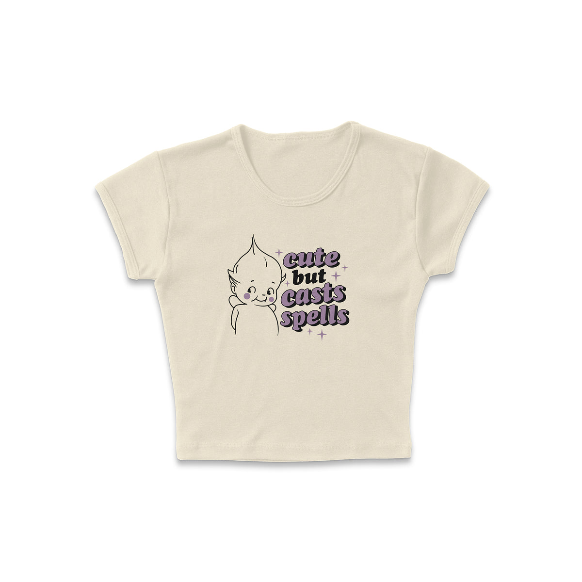 Cute But Casts Micro Rib Baby Tee