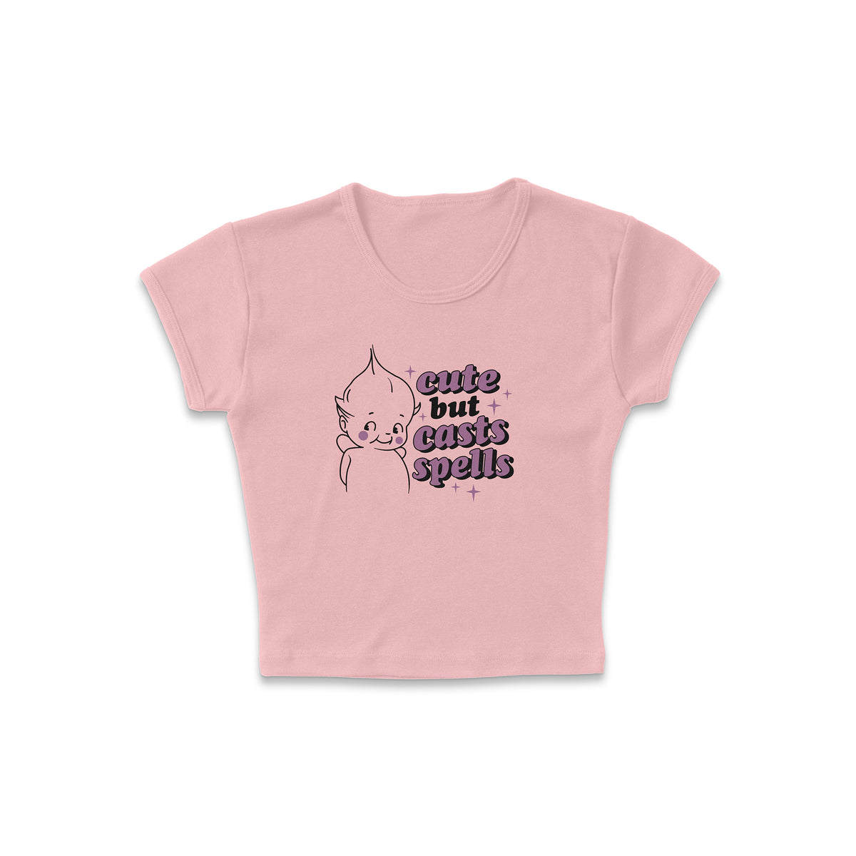 Cute But Casts Micro Rib Baby Tee