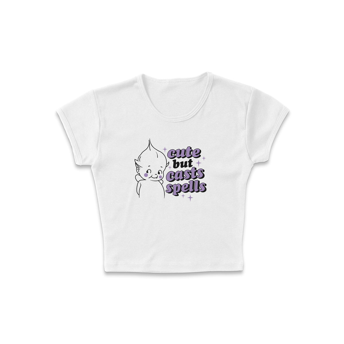 Cute But Casts Micro Rib Baby Tee