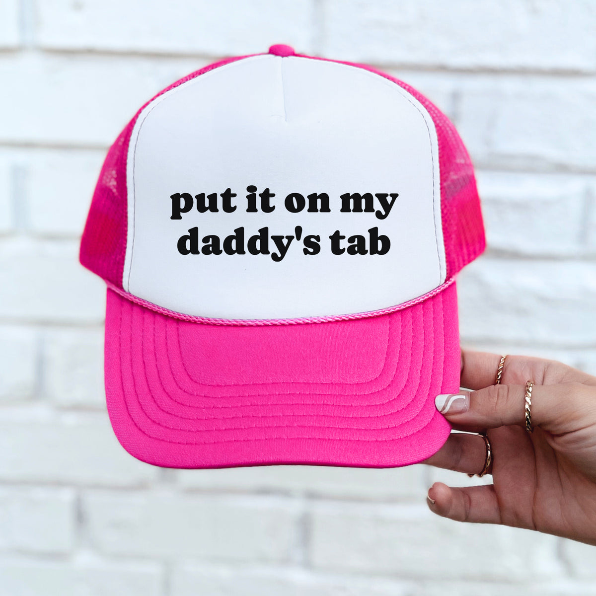 Daddy&#39;s Tab Mesh Back Trucker Hat