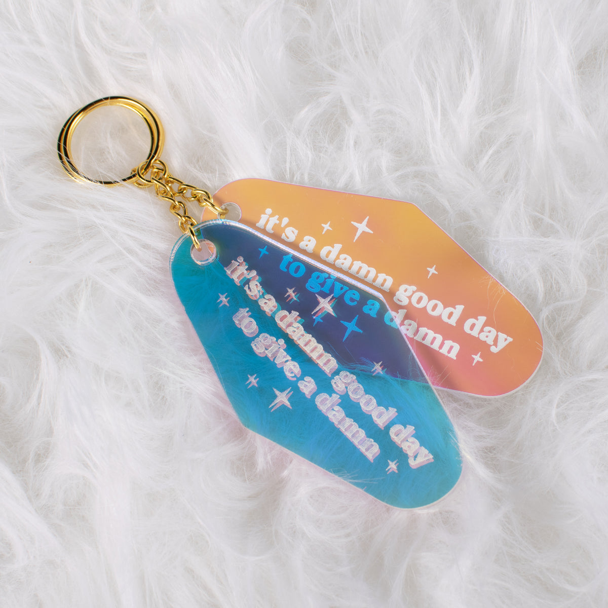 Dang Good Day Iridescent Motel Keychain