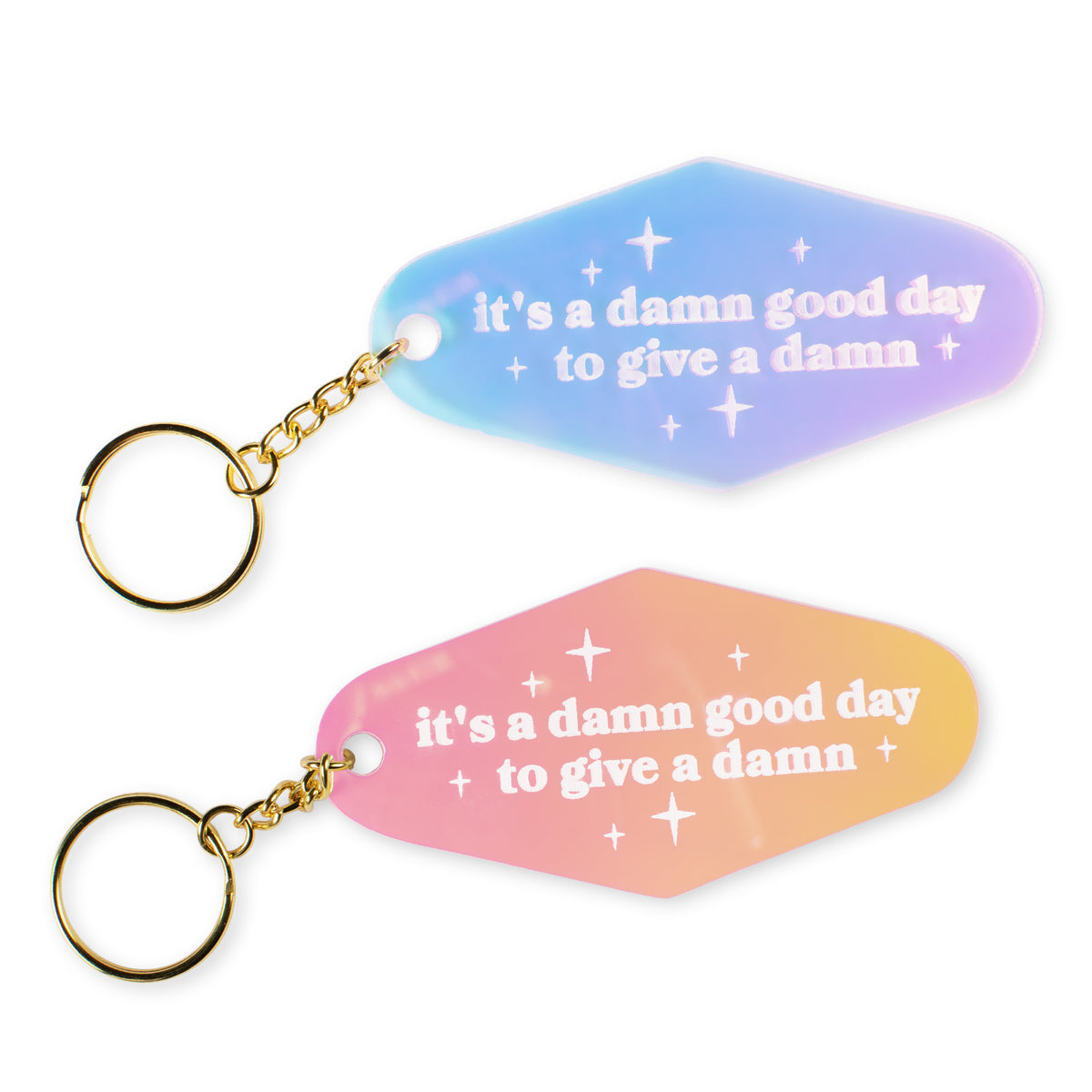 Dang Good Day Iridescent Motel Keychain