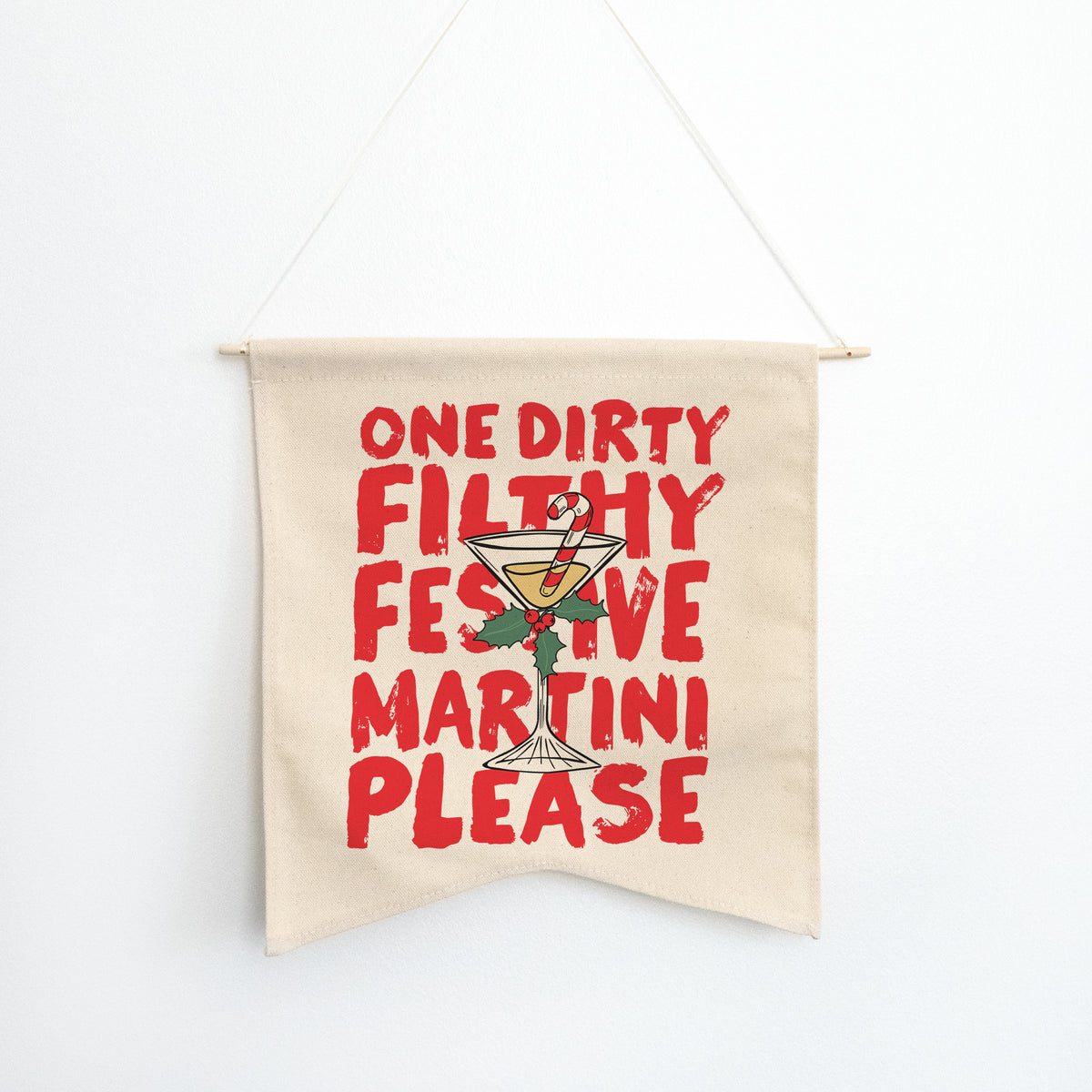 Dirty Festive Martini Wall Hang