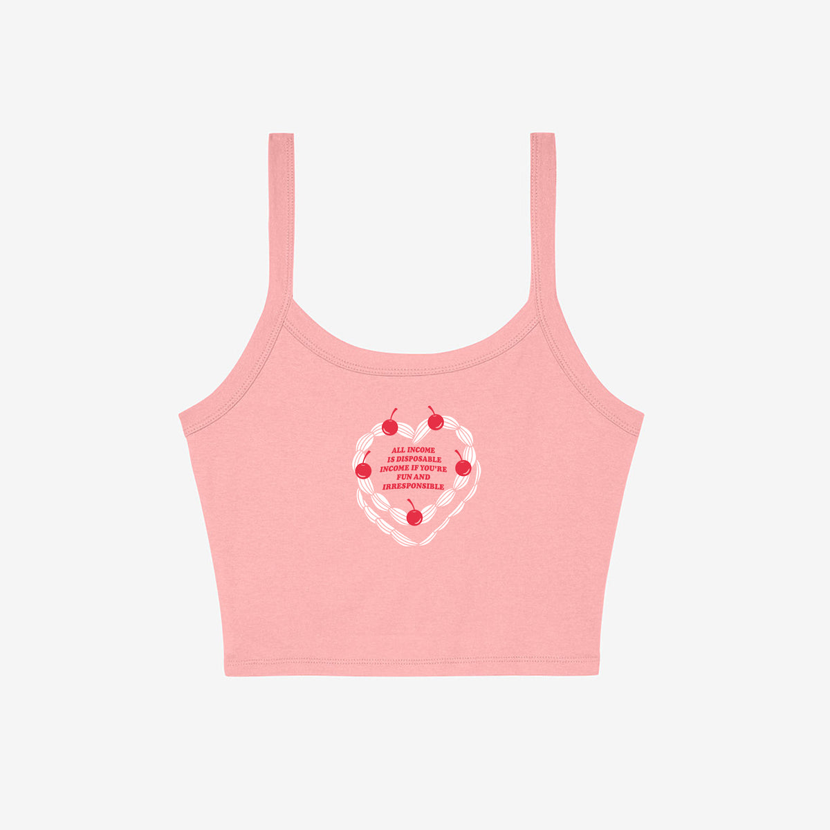 Disposable Income Micro Rib Spaghetti Strap Tank