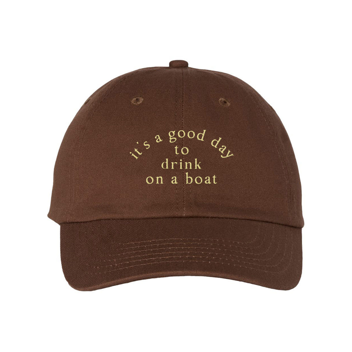 Drink On A Boat Embroidered Bio-Washed Classic Dad Hat
