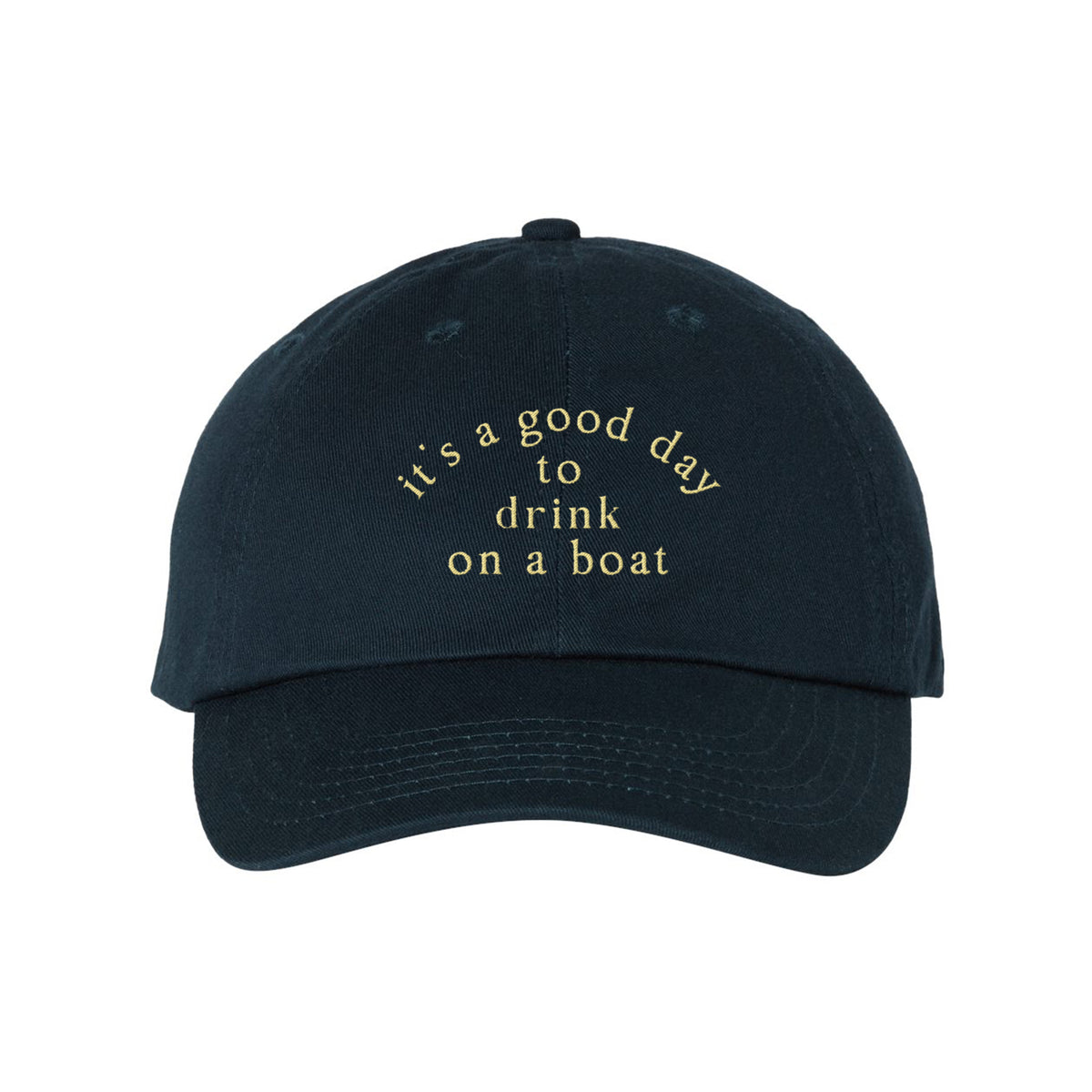 Drink On A Boat Embroidered Bio-Washed Classic Dad Hat