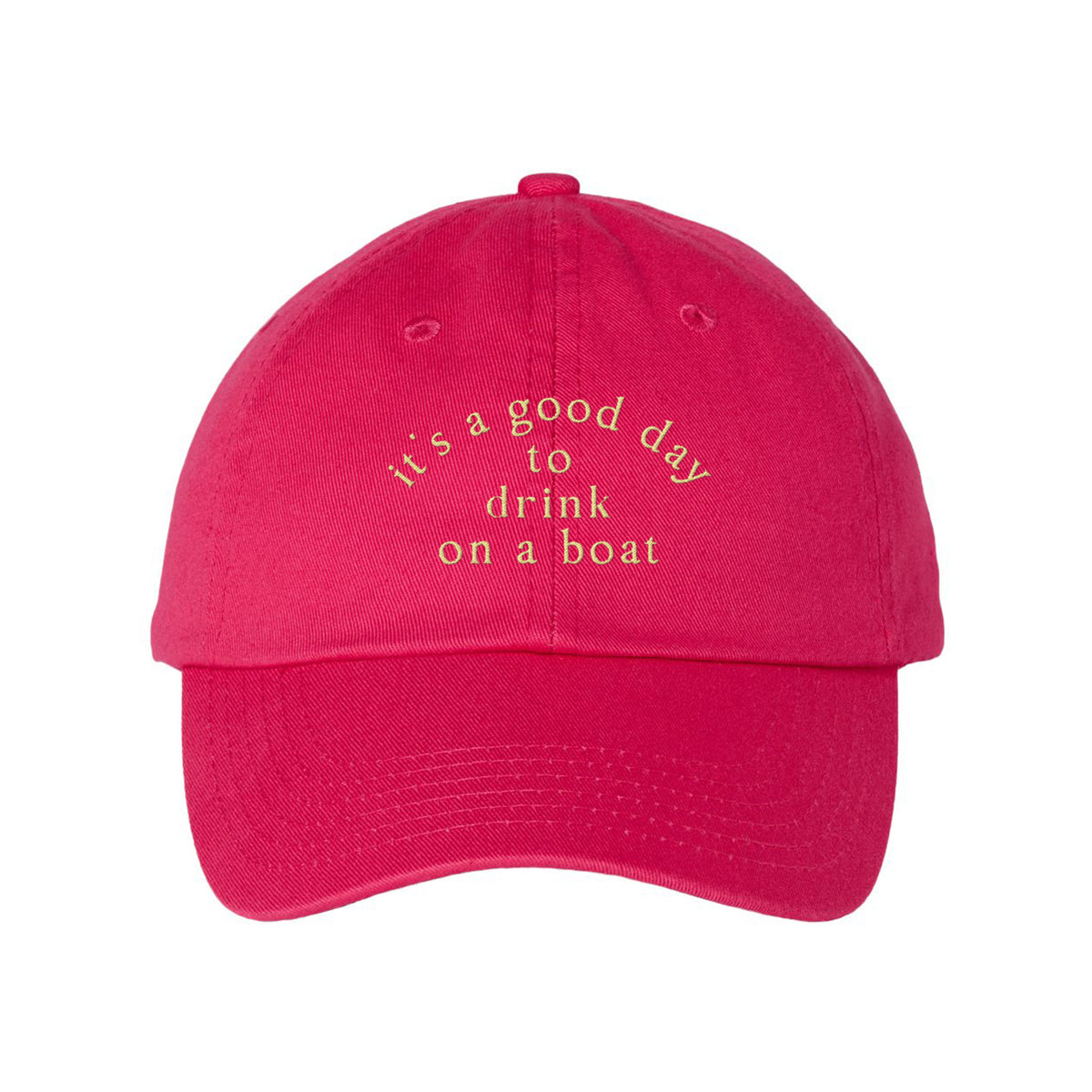 Drink On A Boat Embroidered Bio-Washed Classic Dad Hat