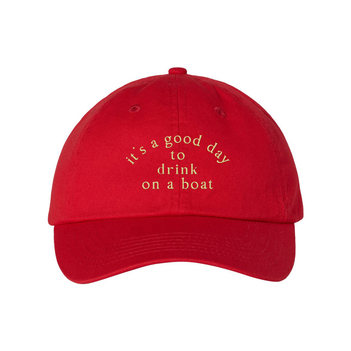 Drink On A Boat Embroidered Bio-Washed Classic Dad Hat
