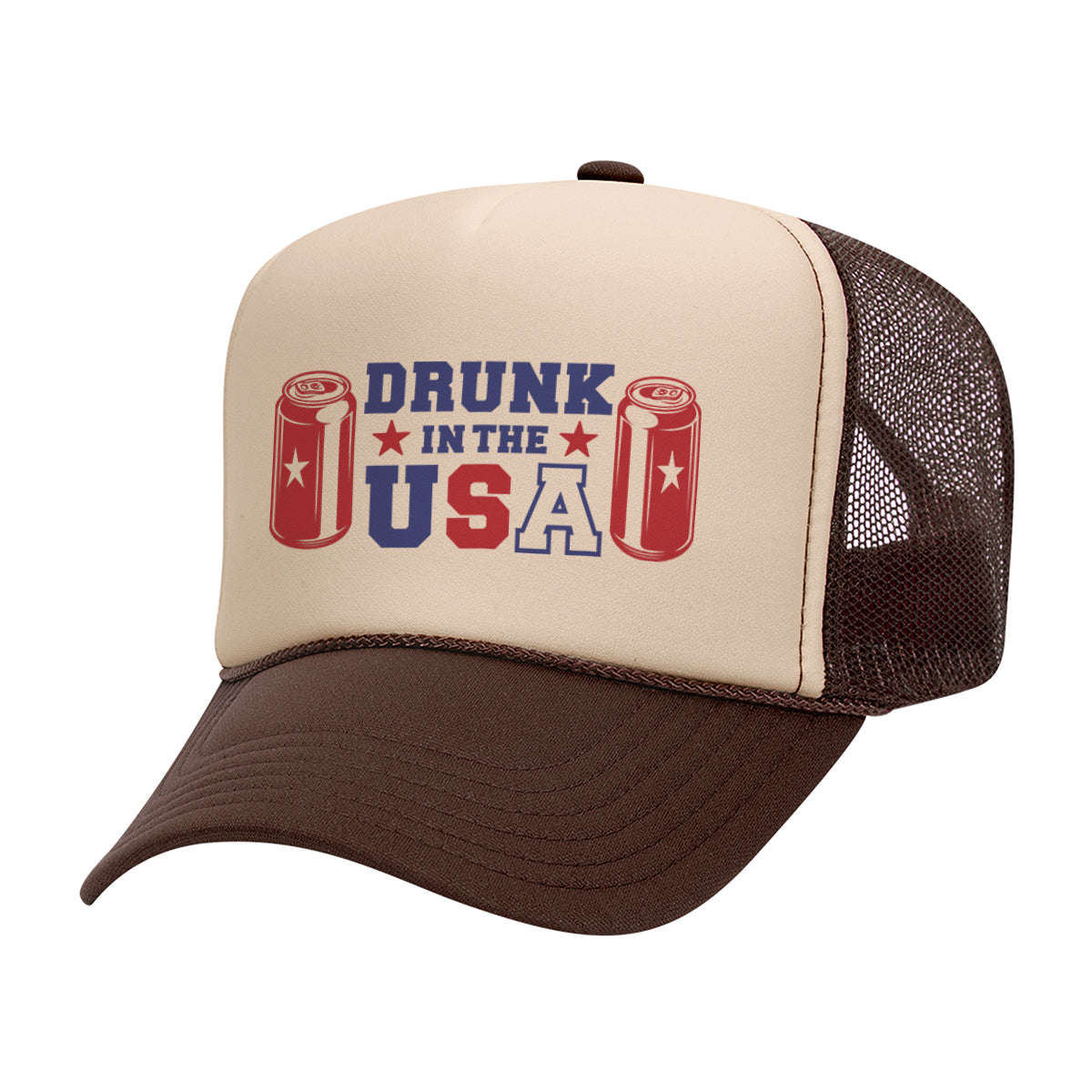 Drunk In The USA Mesh Back Trucker Hat