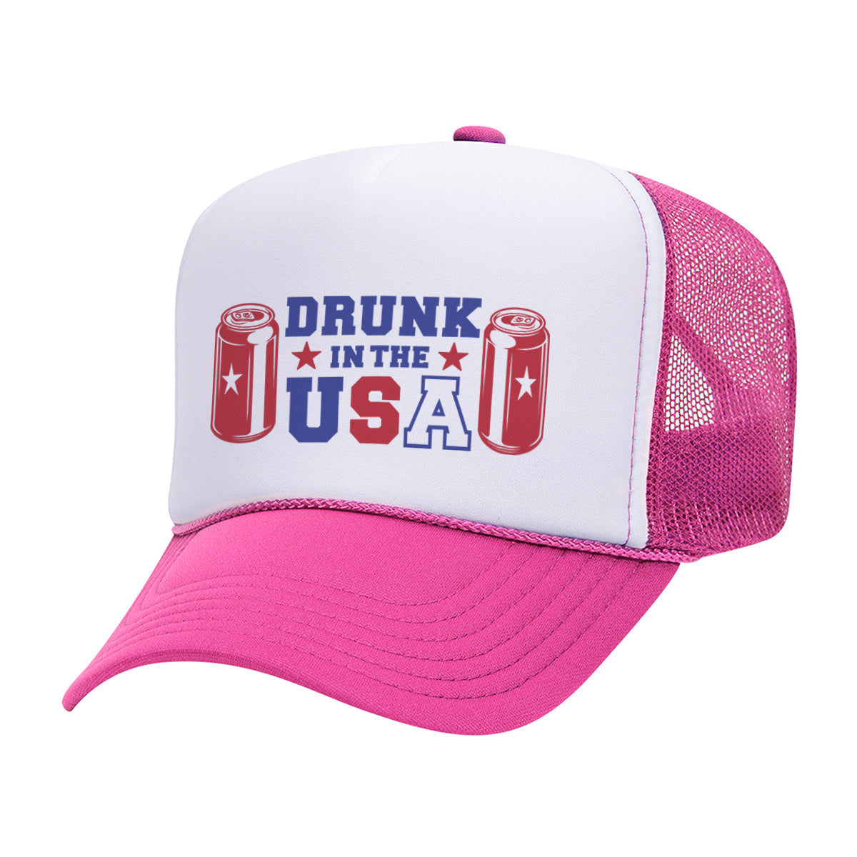 Drunk In The USA Mesh Back Trucker Hat