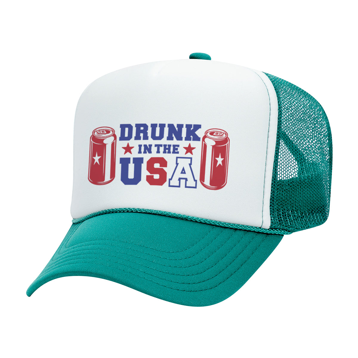 Drunk In The USA Mesh Back Trucker Hat