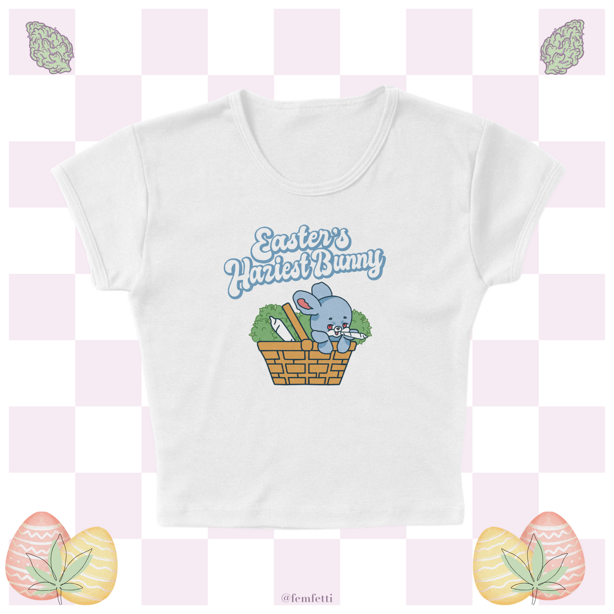Easter&#39;s Haziest Bunny Micro Rib Baby Tee