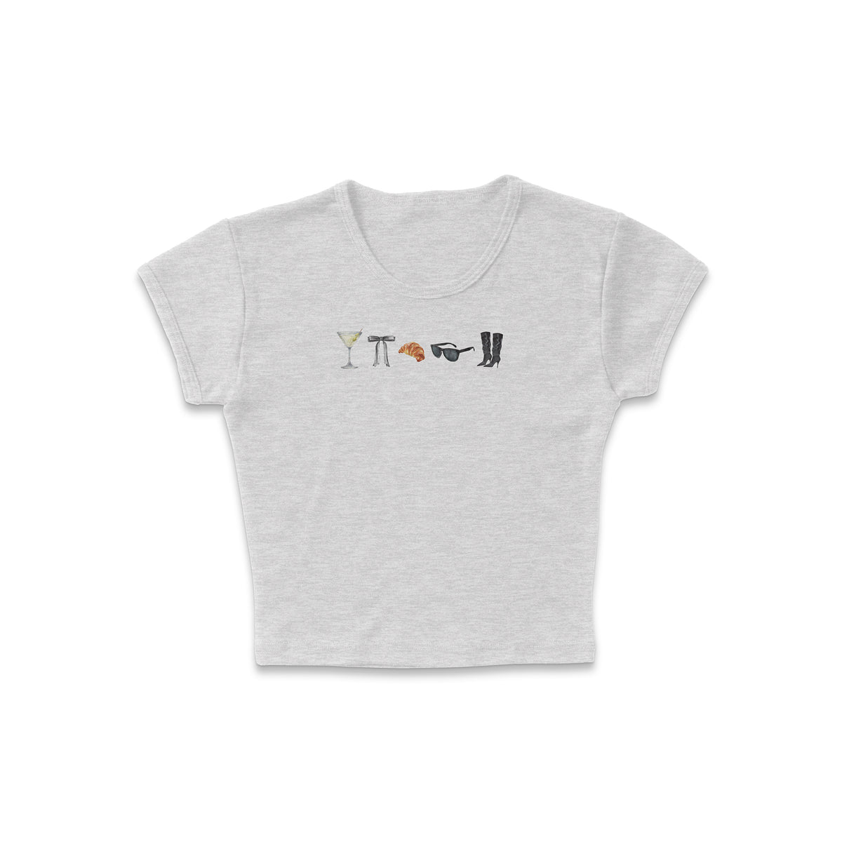 Edgy Row Micro Rib Baby Tee