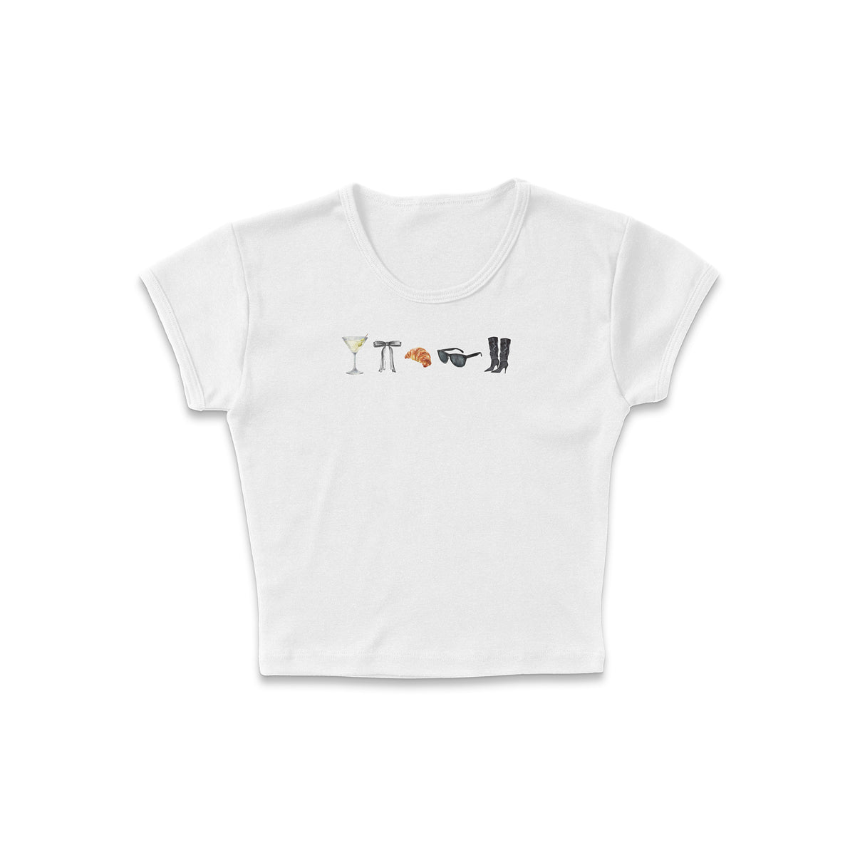 Edgy Row Micro Rib Baby Tee