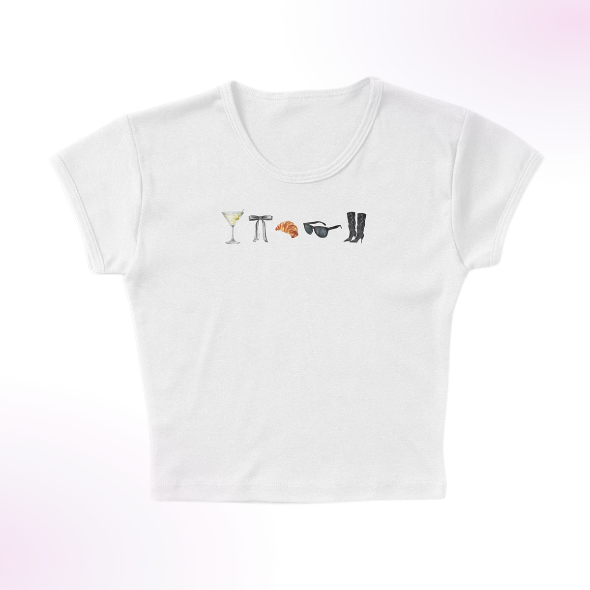 Edgy Row Micro Rib Baby Tee