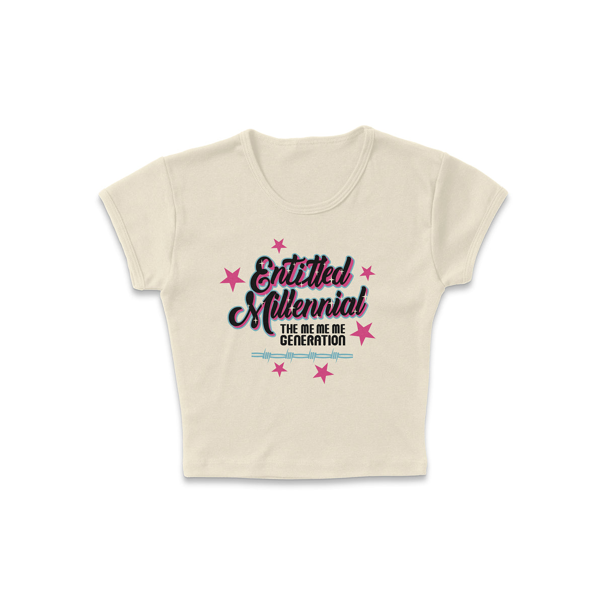 Entitled Millennial Micro Rib Baby Tee