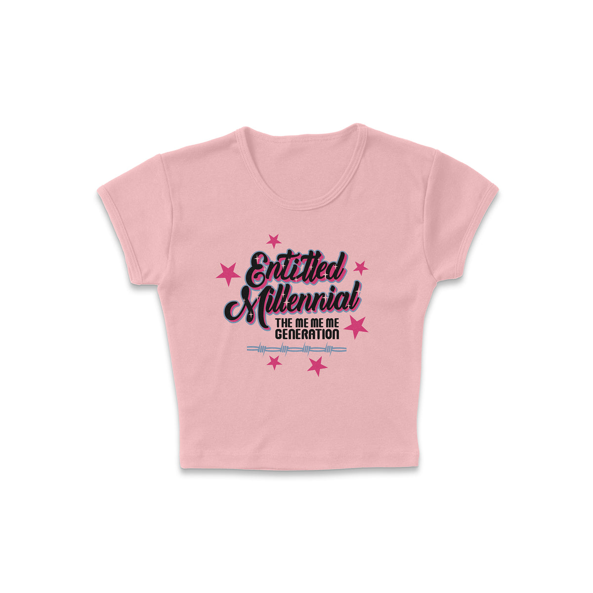 Entitled Millennial Micro Rib Baby Tee