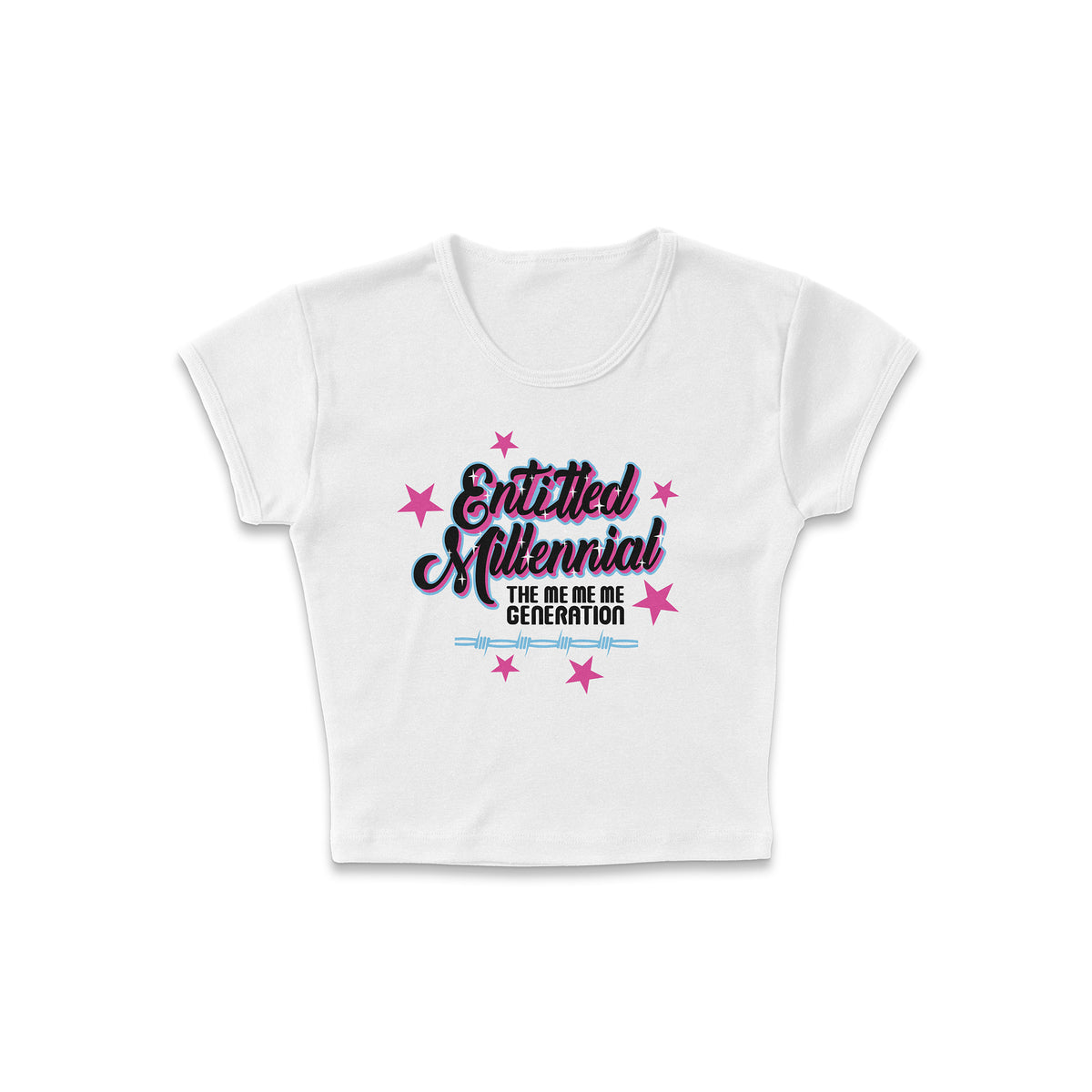 Entitled Millennial Micro Rib Baby Tee