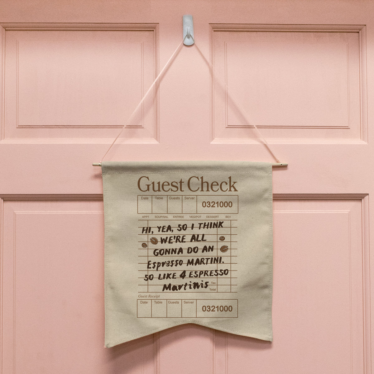 Espresso Martini Guest Check Wall Hang