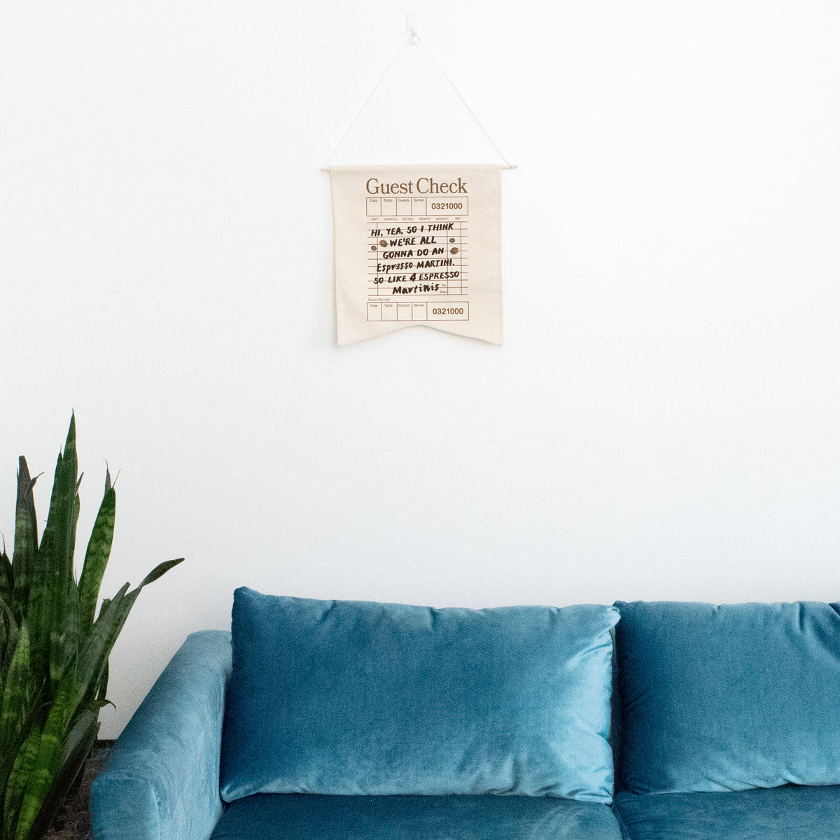 Espresso Martini Guest Check Wall Hang