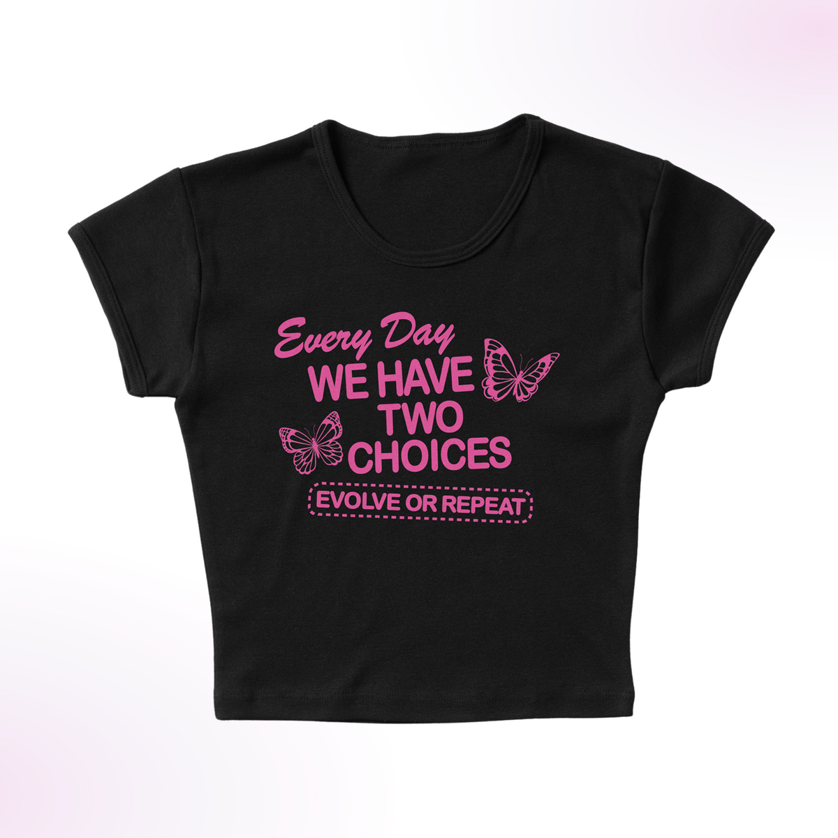 Evolve or Repeat Micro Rib Baby Tee