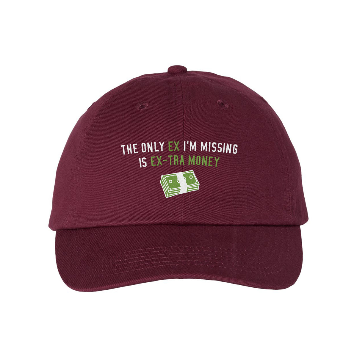 Extra Money Embroidered Bio-Washed Classic Dad Hat