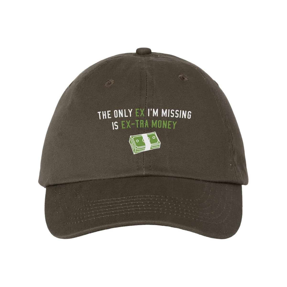 Extra Money Embroidered Bio-Washed Classic Dad Hat