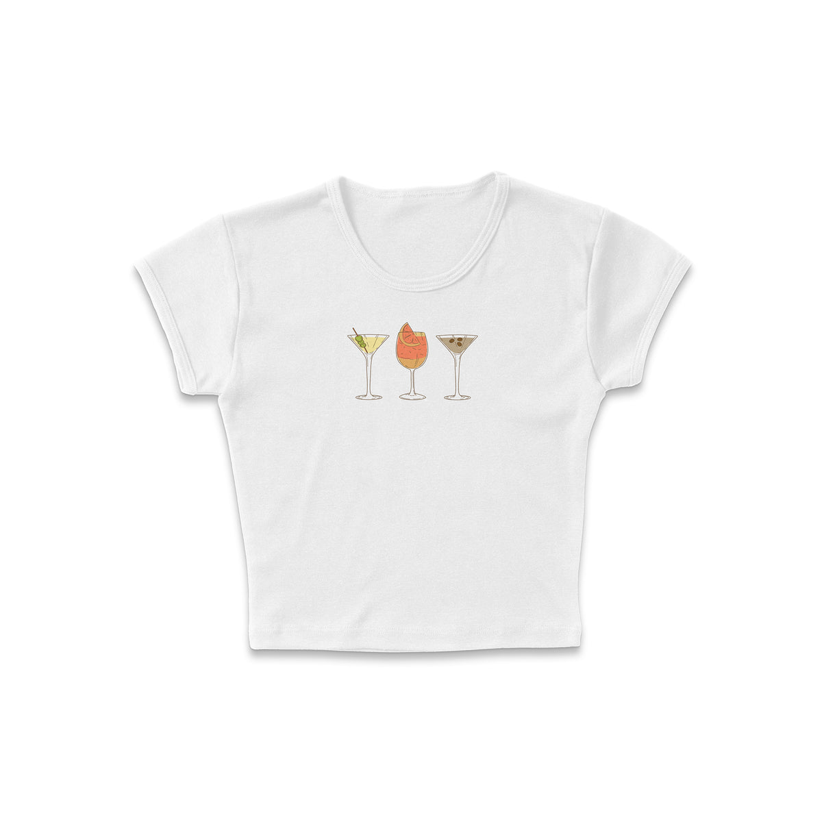 Favorite Cocktails Micro Rib Baby Tee