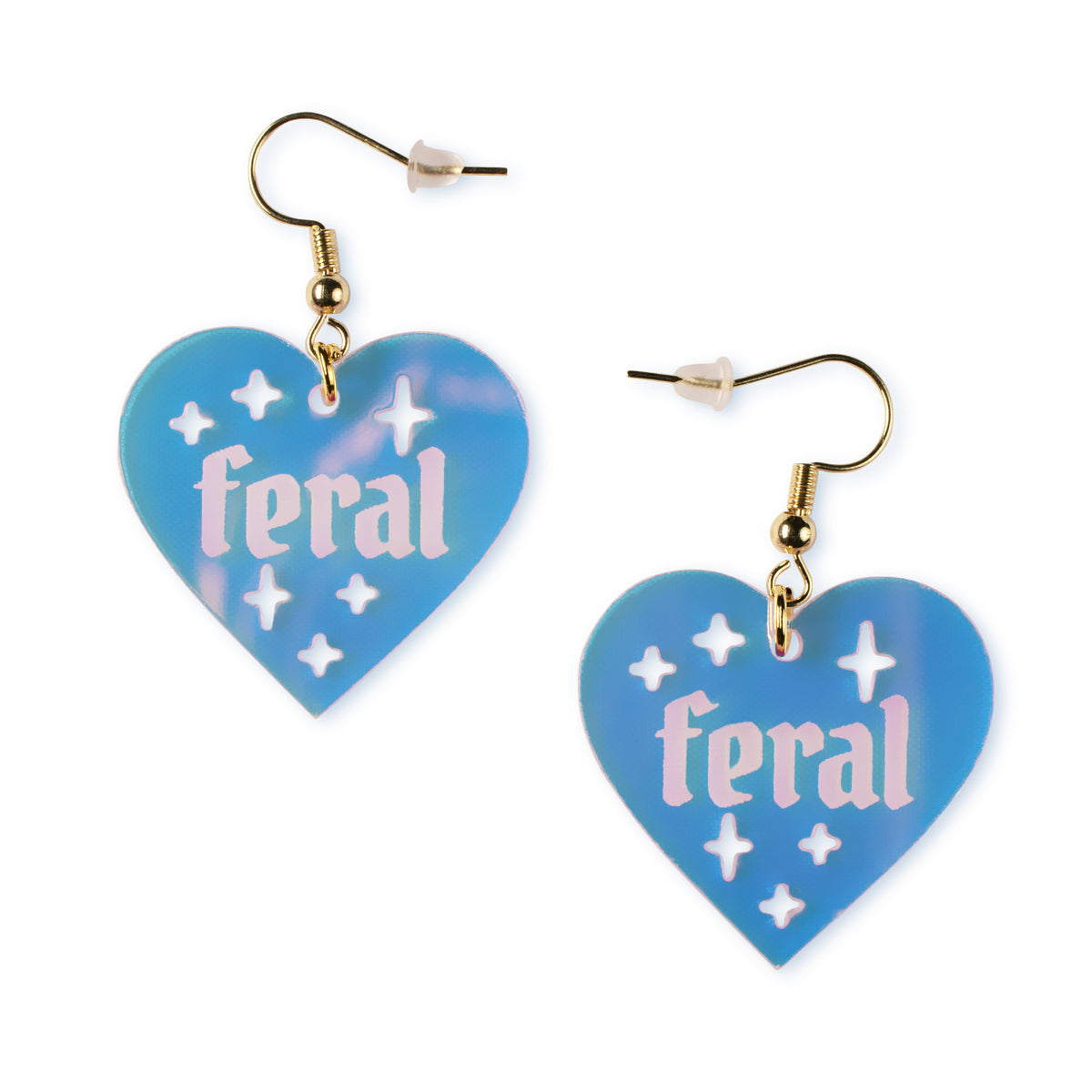 Feral Heart-Shaped Earrings