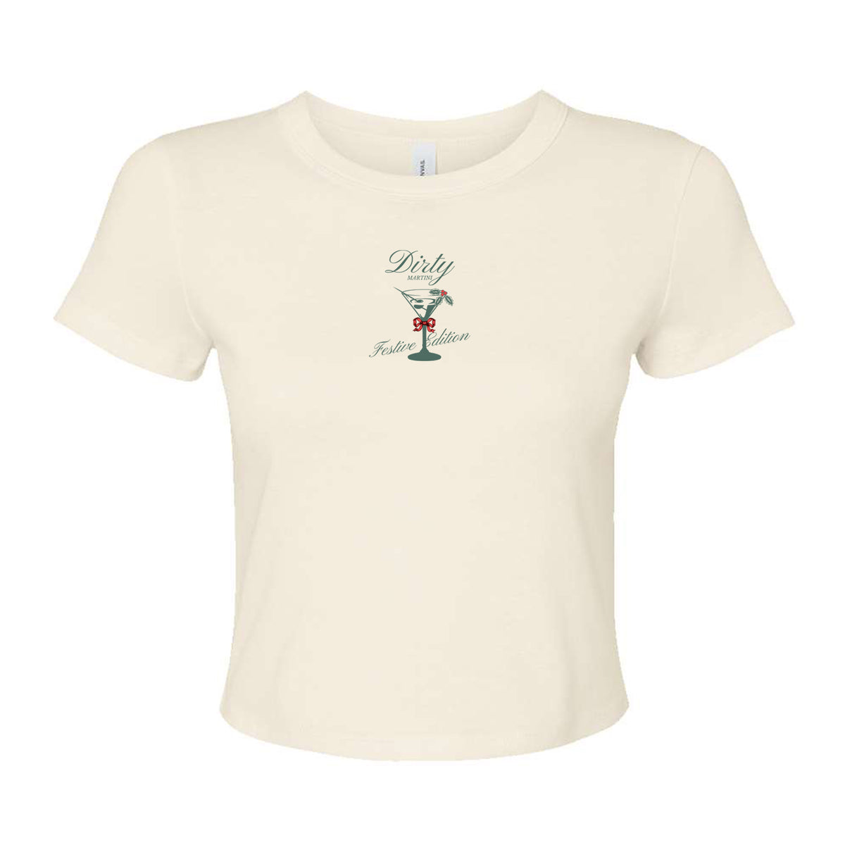 Festive Simple Dirty Martini Micro Rib Baby Tee