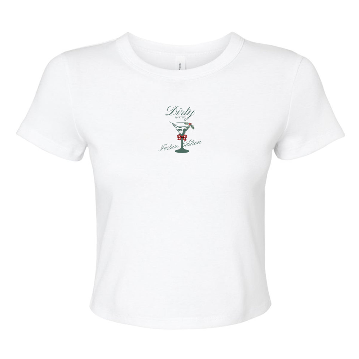Festive Simple Dirty Martini Micro Rib Baby Tee