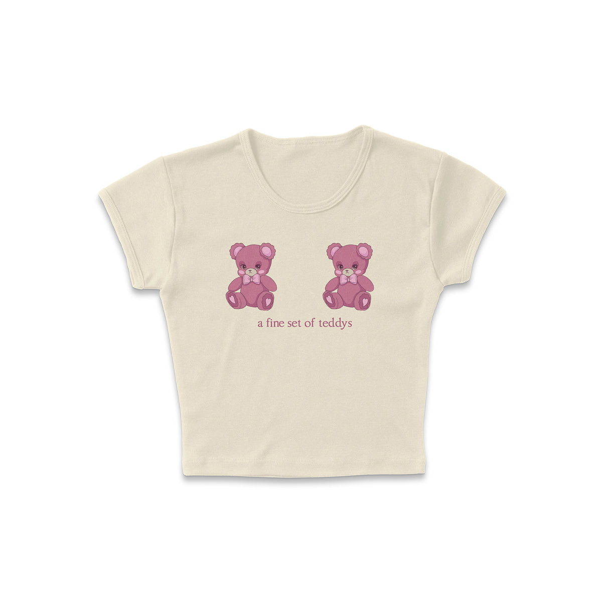 Fine Set of Teddys Micro Rib Baby Tee