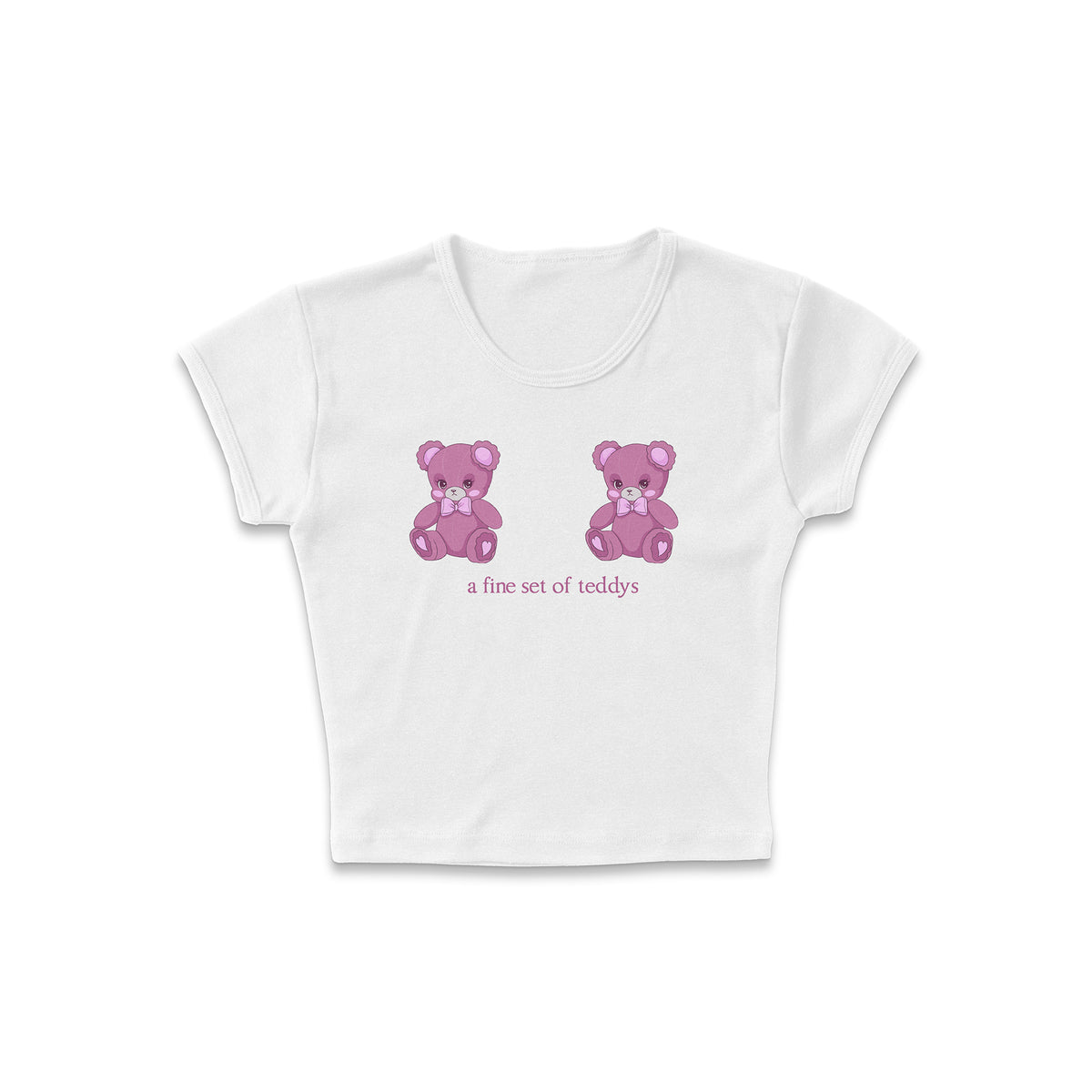 Fine Set of Teddys Micro Rib Baby Tee