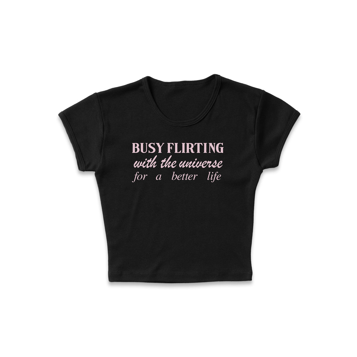 Flirting with Universe Micro Rib Baby Tee