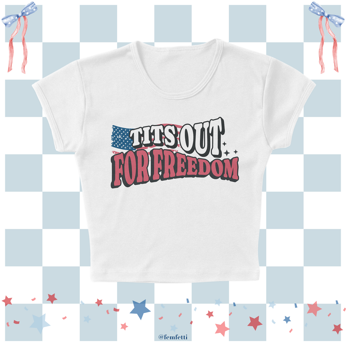 TaTas Out For Freedom Micro Rib Baby Tee