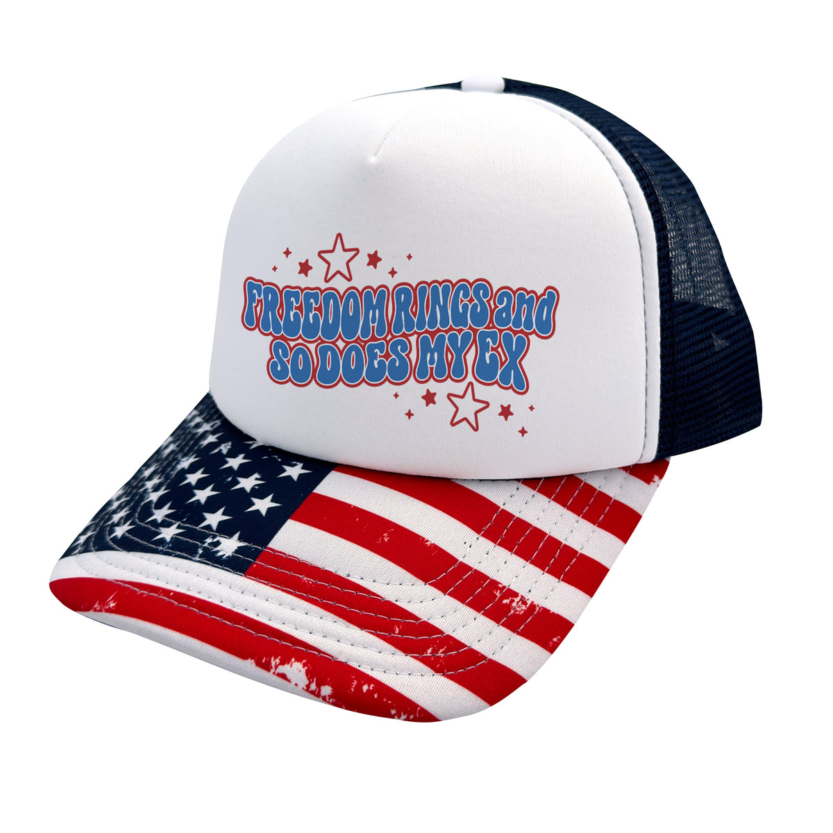 Freedom Rings Mesh Back Trucker Hat