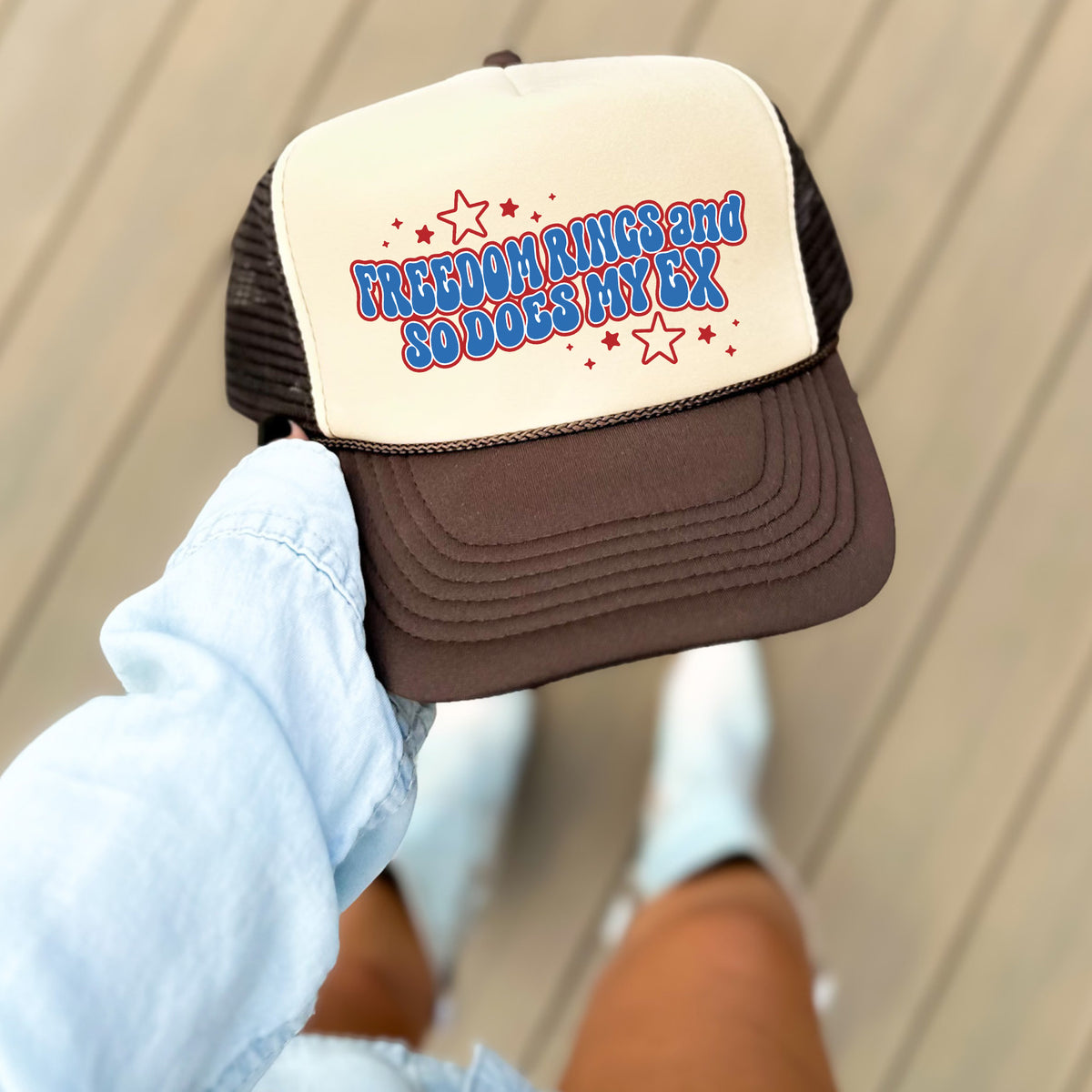 Freedom Rings Mesh Back Trucker Hat