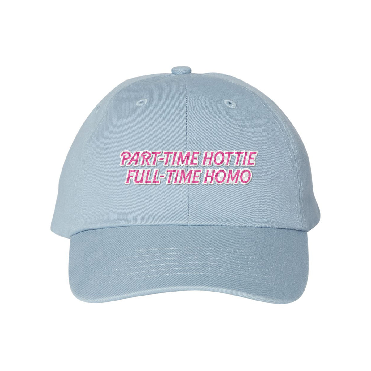 Full Time Homo Embroidered Bio-Washed Classic Dad Hat