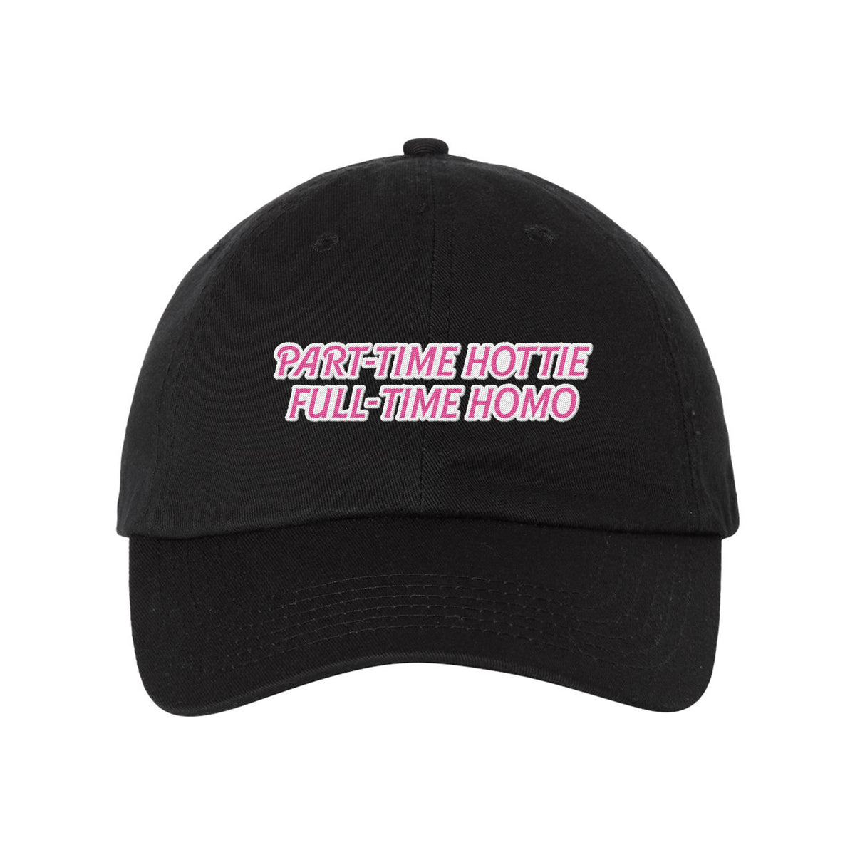 Full Time Homo Embroidered Bio-Washed Classic Dad Hat