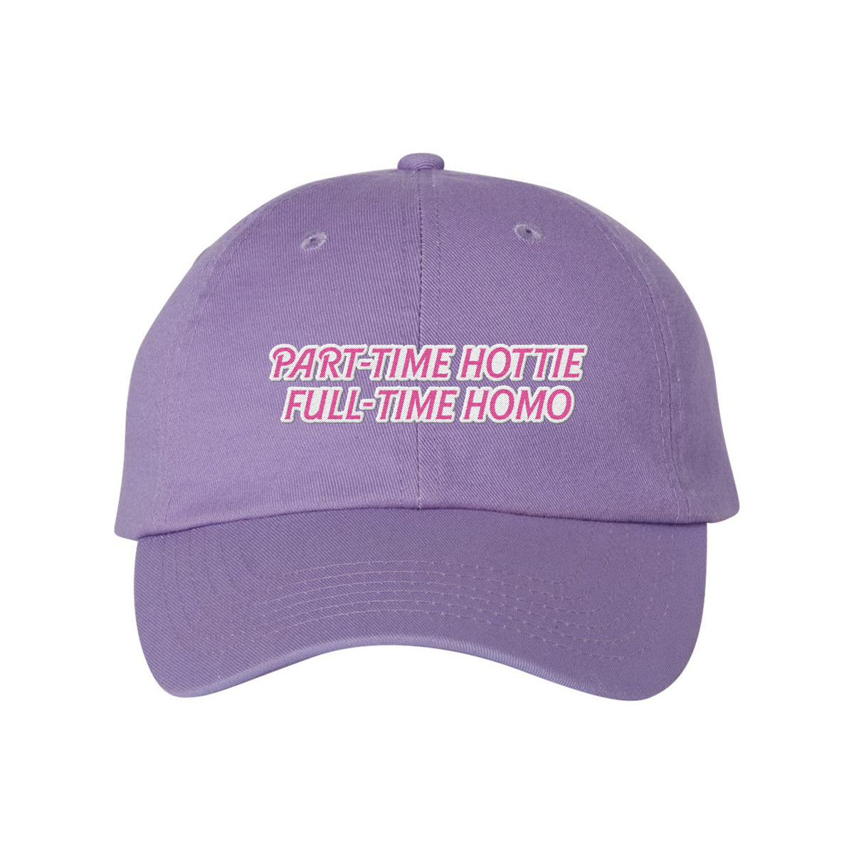 Full Time Homo Embroidered Bio-Washed Classic Dad Hat