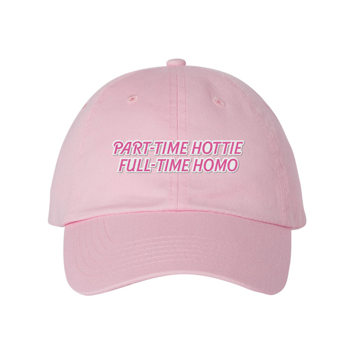 Full Time Homo Embroidered Bio-Washed Classic Dad Hat