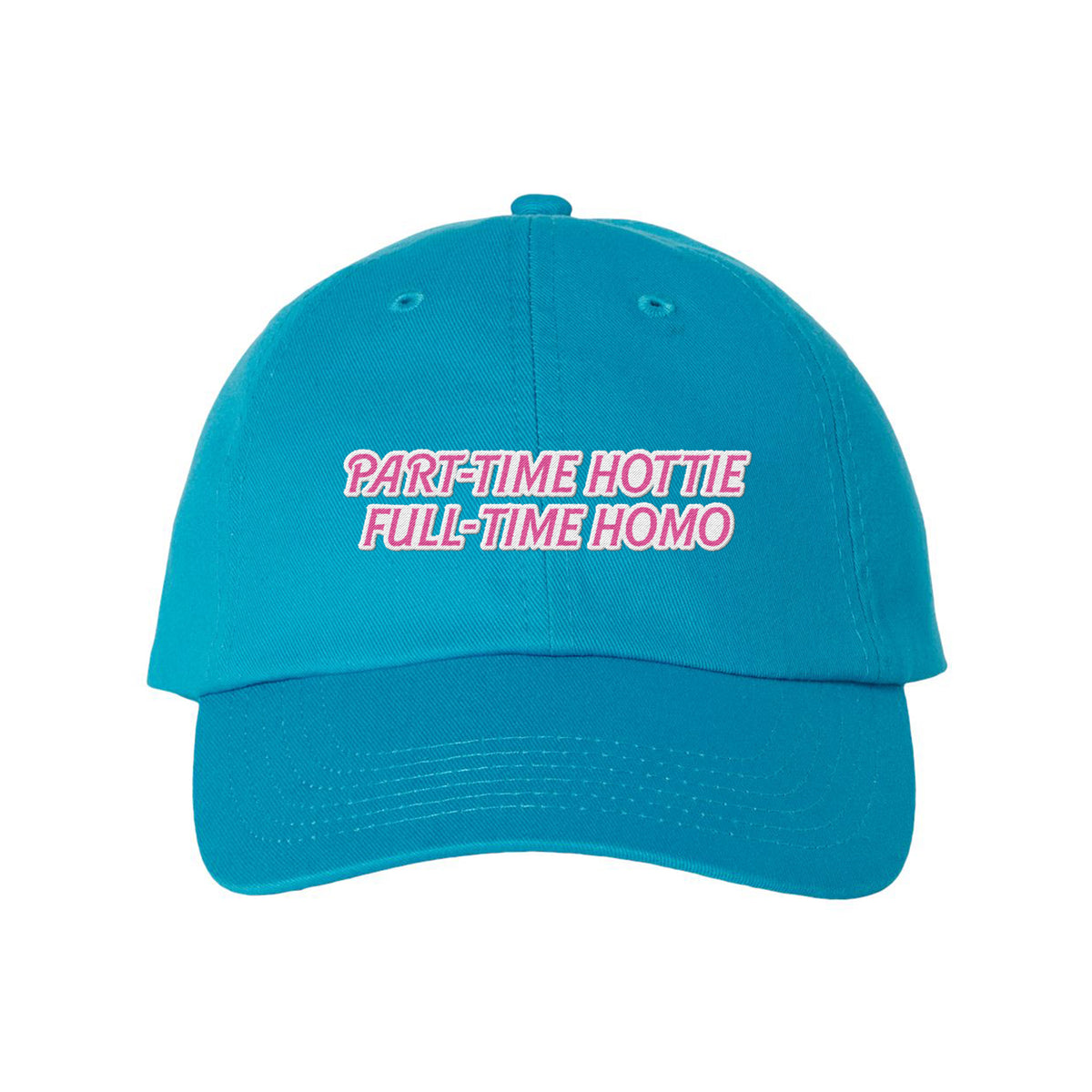 Full Time Homo Embroidered Bio-Washed Classic Dad Hat