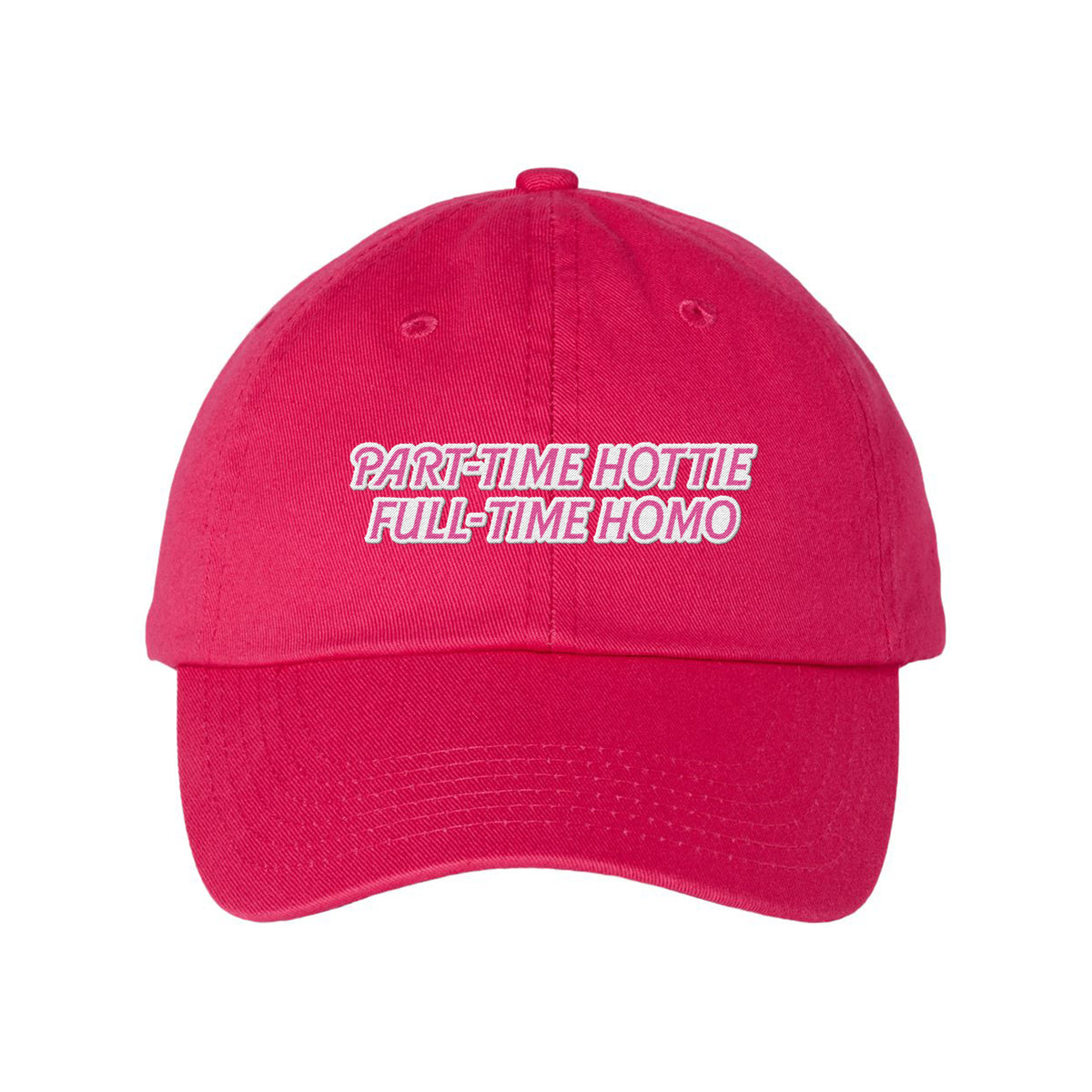 Full Time Homo Embroidered Bio-Washed Classic Dad Hat