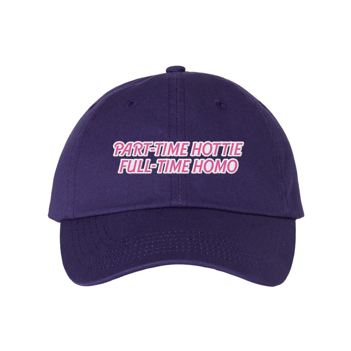 Full Time Homo Embroidered Bio-Washed Classic Dad Hat