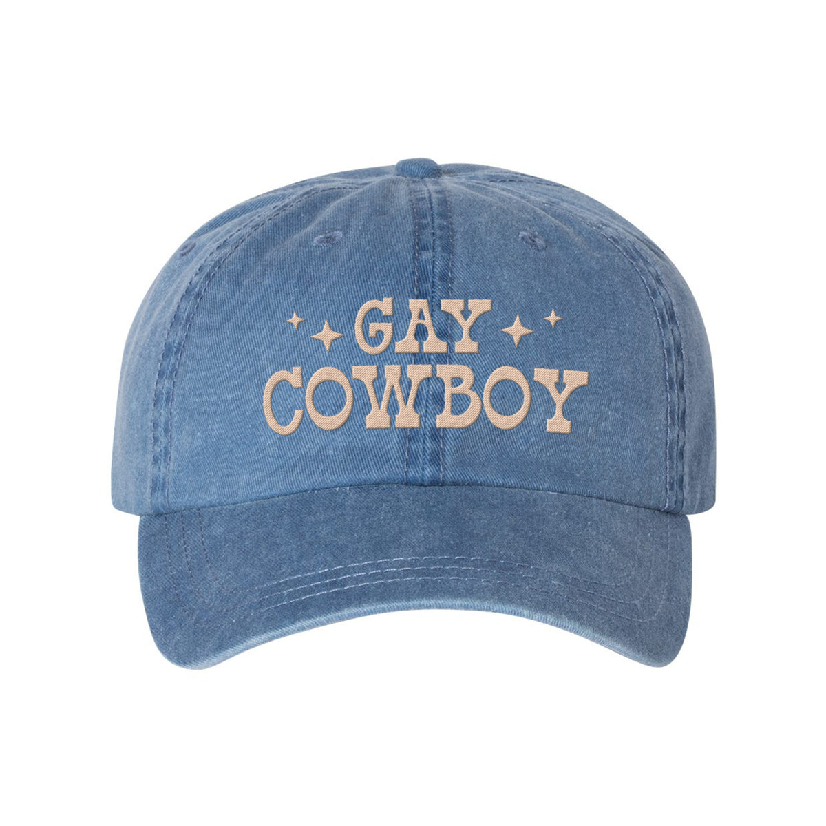 Gay Cowboy Embroidered Pigment-Dyed Cap