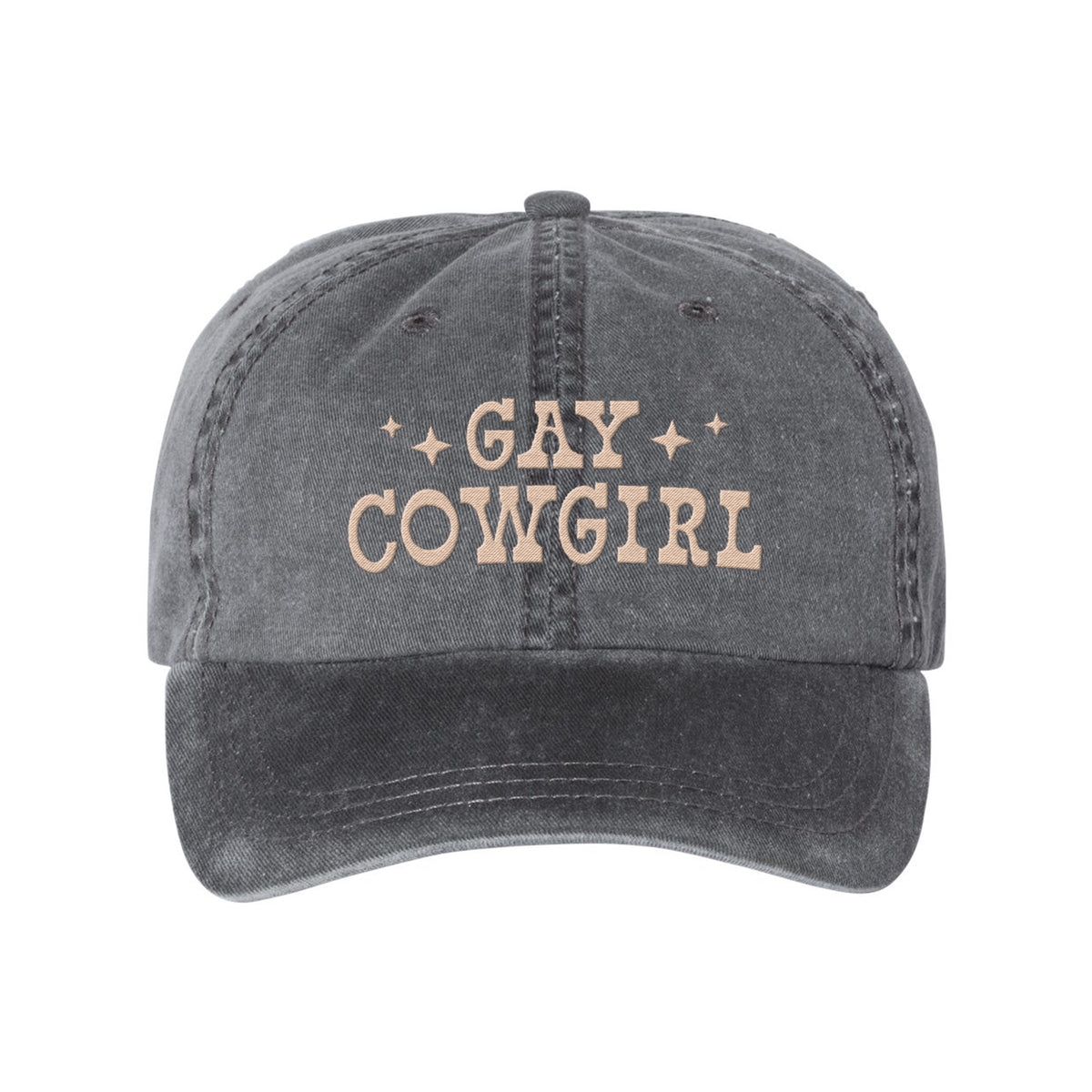 Gay Cowgirl Embroidered Pigment-Dyed Cap