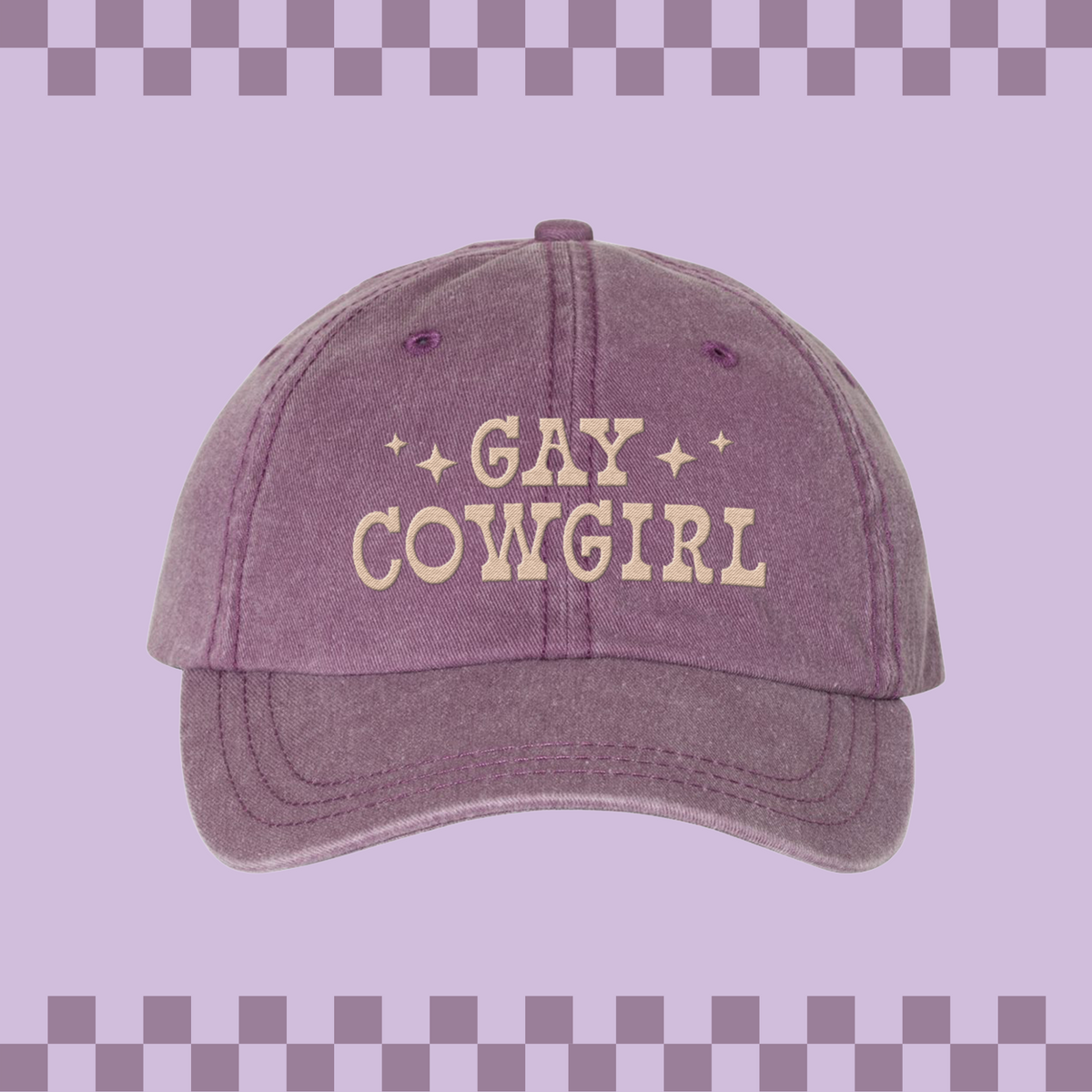 Gay Cowgirl Embroidered Pigment-Dyed Cap